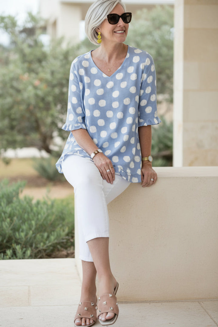 MARINA - PRINTED VINTAGE TOP